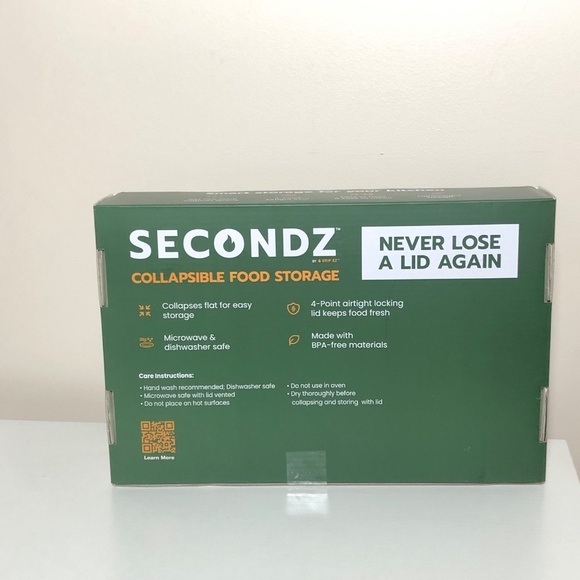NIB Secondz Collapsible Food Storage Containers (set of 3) - Picture 3 of 5